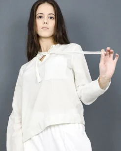 La Piscine Paris Blouse en viscose avec encolure en trou de serrure Momoni*Femme Chemisiers & Blouses