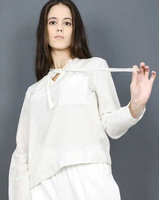 La Piscine Paris Blouse en viscose avec encolure en trou de serrure Momoni*Femme Chemisiers & Blouses