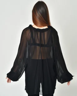 La Piscine Paris Blouse en voile transparent Nostra Santissima*Femme Chemisiers & Blouses