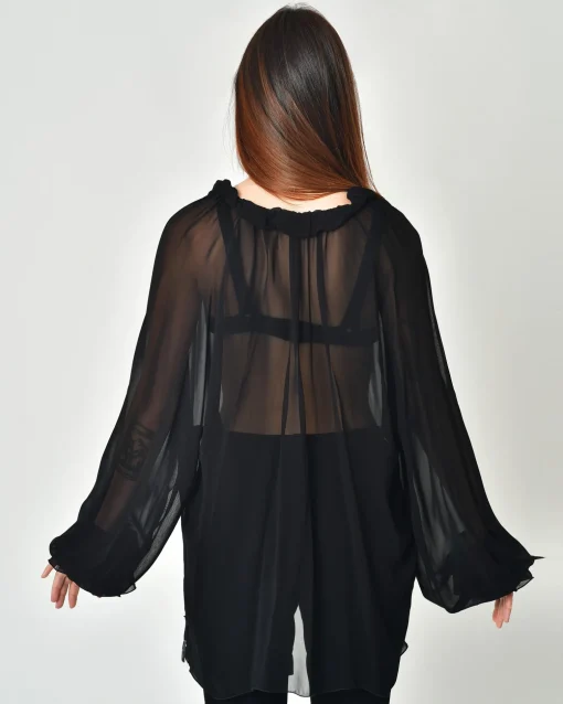 La Piscine Paris Blouse en voile transparent Nostra Santissima*Femme Chemisiers & Blouses