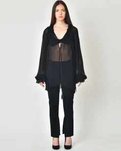 La Piscine Paris Blouse en voile transparent Nostra Santissima*Femme Chemisiers & Blouses