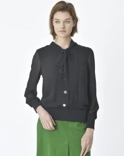 La Piscine Paris Blouse transparent bord côte Edward Achour*Femme Chemisiers & Blouses