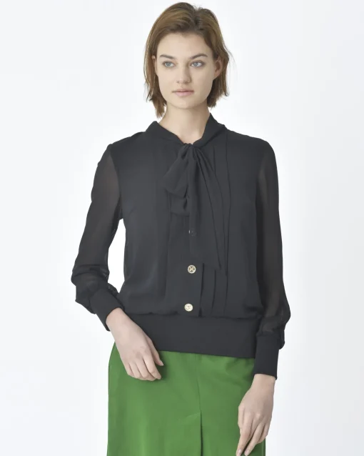 La Piscine Paris Blouse transparent bord côte Edward Achour*Femme Chemisiers & Blouses