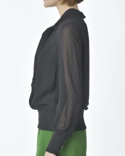 La Piscine Paris Blouse transparent bord côte Edward Achour*Femme Chemisiers & Blouses