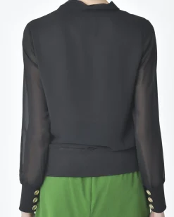 La Piscine Paris Blouse transparent bord côte Edward Achour*Femme Chemisiers & Blouses