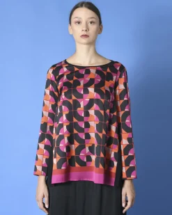 La Piscine Paris Blouse satinée à motifs abstraits Malaica*Femme Chemisiers & Blouses