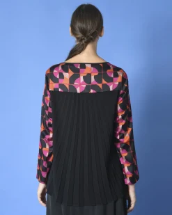 La Piscine Paris Blouse satinée à motifs abstraits Malaica*Femme Chemisiers & Blouses