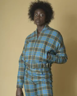 La Piscine Paris Blouson en laine à carreaux Roi du Lac*Femme Blousons & Vestes