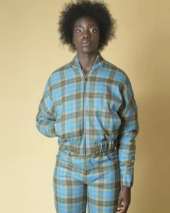La Piscine Paris Blouson en laine à carreaux Roi du Lac*Femme Blousons & Vestes