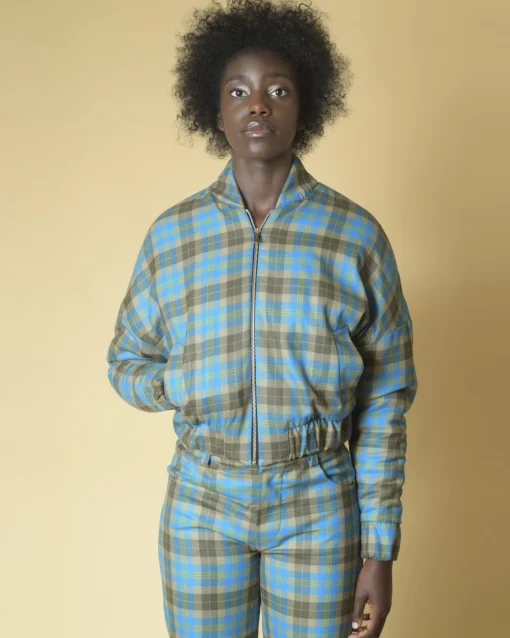 La Piscine Paris Blouson en laine à carreaux Roi du Lac*Femme Blousons & Vestes