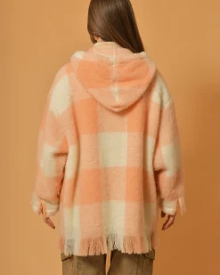 La Piscine Paris Blouson en maille duveteuse à carreaux AVN*Femme Blousons & Vestes