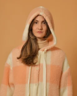 La Piscine Paris Blouson en maille duveteuse à carreaux AVN*Femme Blousons & Vestes