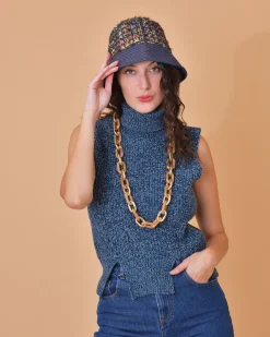 La Piscine Paris Bob en tweed multicolore Edward Achour*Femme Chapeaux, Bonnets & Casquettes