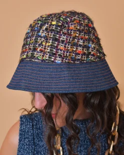 La Piscine Paris Bob en tweed multicolore Edward Achour*Femme Chapeaux, Bonnets & Casquettes