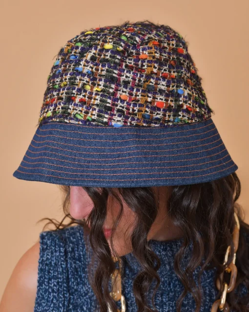 La Piscine Paris Bob en tweed multicolore Edward Achour*Femme Chapeaux, Bonnets & Casquettes