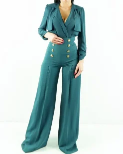 La Piscine Paris Body façon chemisier en mousseline e Elisabetta Franchi*Femme Bodys