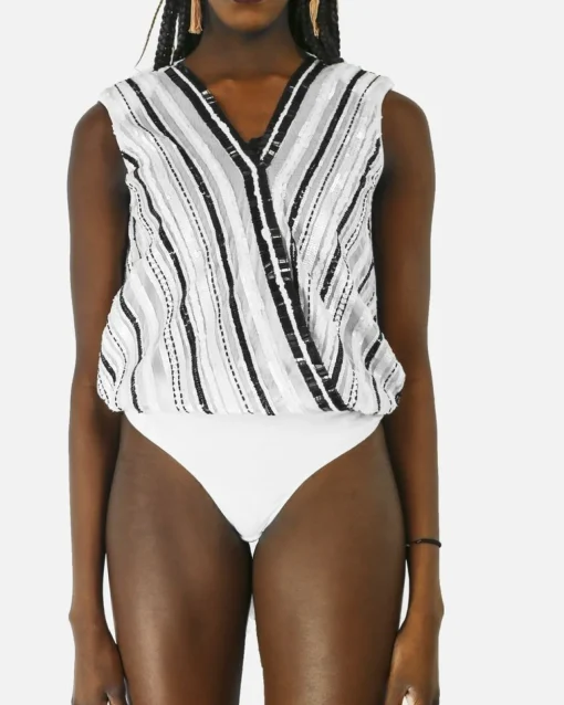 La Piscine Paris Body tulle perlé Elisabetta Franchi*Femme Bodys
