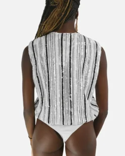 La Piscine Paris Body tulle perlé Elisabetta Franchi*Femme Bodys