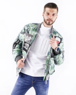 La Piscine Paris Bomber bicolore à logo John Richmond*Homme Blousons & Vestes
