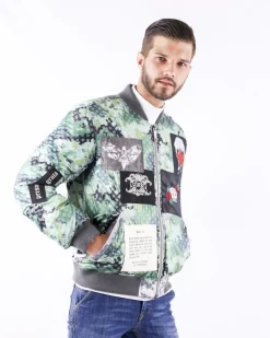 La Piscine Paris Bomber bicolore à logo John Richmond*Homme Blousons & Vestes