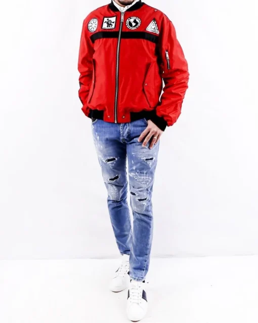 La Piscine Paris Bomber à patches fantaisies John Richmond*Homme Blousons & Vestes