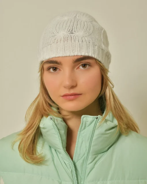 La Piscine Paris Bonnet en maille à motif torsadé Peserico*Femme Chapeaux, Bonnets & Casquettes