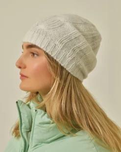 La Piscine Paris Bonnet en maille à motif torsadé Peserico*Femme Chapeaux, Bonnets & Casquettes