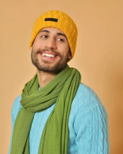 La Piscine Paris Bonnet moutarde en maille People Of Shibuya*Homme Chapeaux, Bonnets & Casquettes