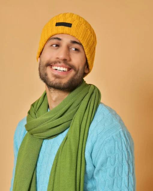 La Piscine Paris Bonnet moutarde en maille People Of Shibuya*Homme Chapeaux, Bonnets & Casquettes