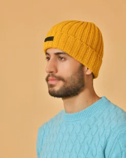 La Piscine Paris Bonnet moutarde en maille People Of Shibuya*Homme Chapeaux, Bonnets & Casquettes