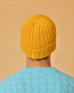 La Piscine Paris Bonnet moutarde en maille People Of Shibuya*Homme Chapeaux, Bonnets & Casquettes