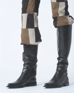 La Piscine Paris Bottes en cuir à talons plats Plein Sud*Femme Chaussures