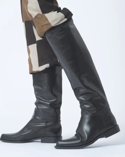 La Piscine Paris Bottes en cuir à talons plats Plein Sud*Femme Chaussures