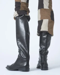 La Piscine Paris Bottes en cuir à talons plats Plein Sud*Femme Chaussures