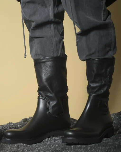 La Piscine Paris Bottes imperméables à empiècement en cuir Philipp Plein*Homme Chaussures