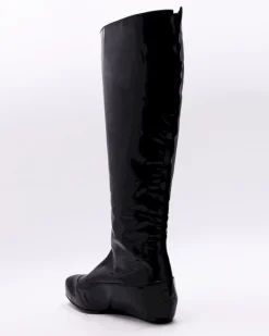La Piscine Paris Bottes plates en cuir vernis Lanvin*Femme Chaussures
