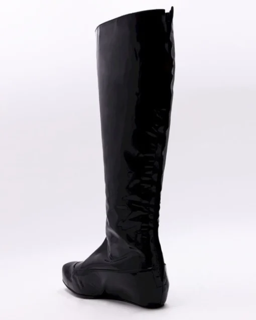 La Piscine Paris Bottes plates en cuir vernis Lanvin*Femme Chaussures