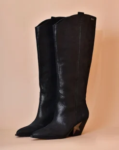 La Piscine Paris Bottes santiags en daim scintillant Liu JO*Femme Chaussures