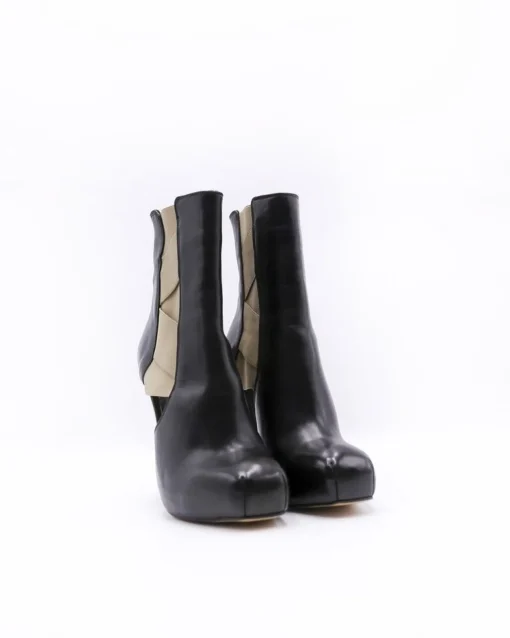 La Piscine Paris Bottines à talon en cuir et empiècement Michetti Daniele*Femme Chaussures