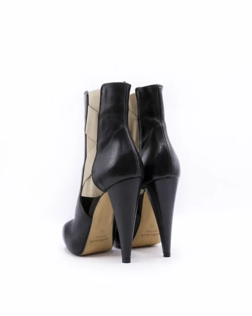 La Piscine Paris Bottines à talon en cuir et empiècement Michetti Daniele*Femme Chaussures