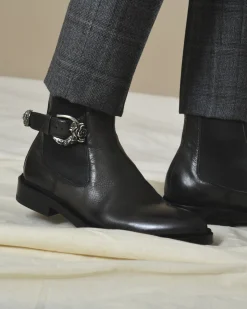 La Piscine Paris Bottines en cuir à boucle Raparo*Homme Chaussures