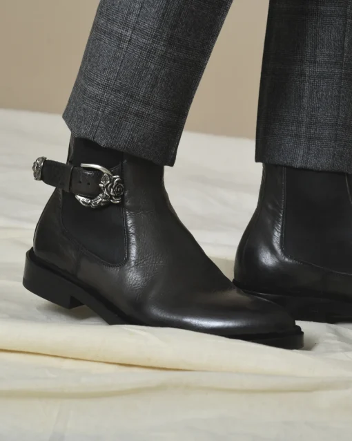 La Piscine Paris Bottines en cuir à boucle Raparo*Homme Chaussures