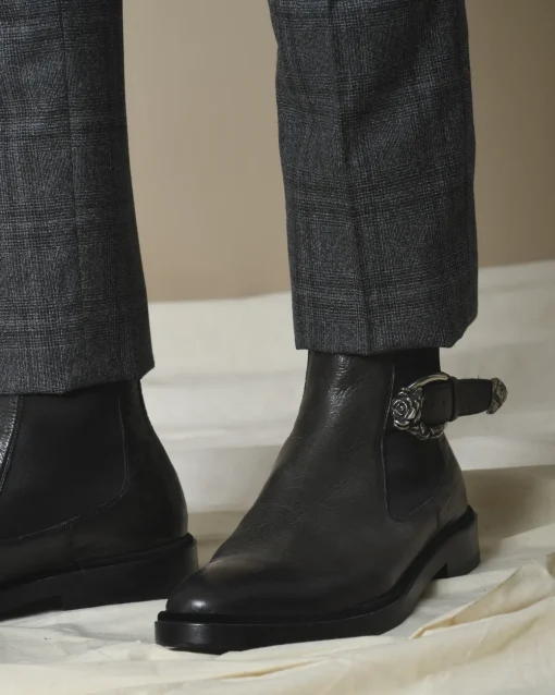La Piscine Paris Bottines en cuir à boucle Raparo*Homme Chaussures