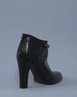 La Piscine Paris Bottines en cuir à chaînes dorées talon Plein Sud*Femme Chaussures