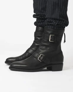 La Piscine Paris Bottines en cuir avec des Boucles en argent Premiata*Homme Chaussures