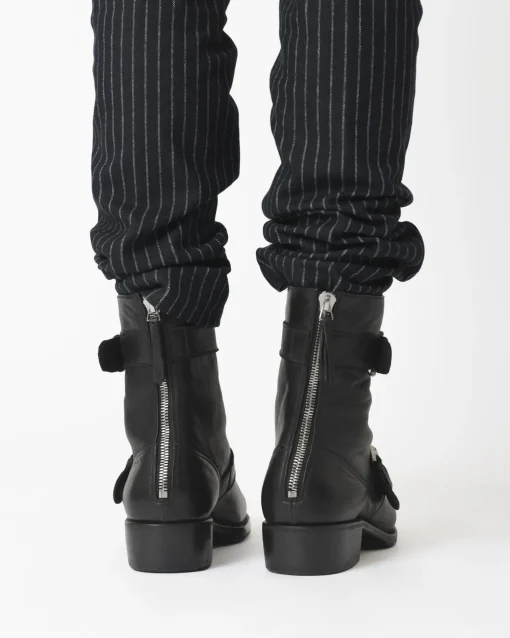 La Piscine Paris Bottines en cuir avec des Boucles en argent Premiata*Homme Chaussures