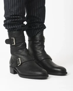 La Piscine Paris Bottines en cuir avec des Boucles en argent Premiata*Homme Chaussures