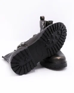 La Piscine Paris Bottines en cuir effet métallisé agrémenté de bijoux Wild Won*Femme Chaussures