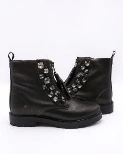 La Piscine Paris Bottines en cuir effet métallisé agrémenté de bijoux Wild Won*Femme Chaussures