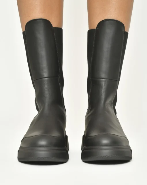 La Piscine Paris Bottines en cuir et caoutchouc e Voile Blanche*Femme Chaussures